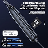 abordables Écouteurs Bluetooth sans fil-Écouteurs à bandeau Bluetooth avec emplacement pour carte MP3 – Écouteurs intra-auriculaires sans fil avec micro écouteurs de sport étanches pour appareils mobiles
