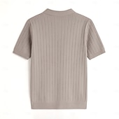 economico Polo classica da uomo-Per uomo Polo Maglione polo lavorato a maglia Affari Casuale Scollo a V Manica Corta Formale Tinta unica Novità Estate Tutte le stagioni Blu chiaro Cachi chiaro Nero Bianco Verde militare Caffè Polo