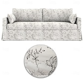 preiswerte Sofabezug-Sofabezug für Hyltarp-Sofa, gesteppt, floral, 100 % Baumwolle