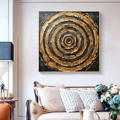 cheap Abstract Paintings-Handmade Original Circle Oil Painting On Canvas Abstract Minimalist Wall Art for Home Decor With Stretched Frame Without Inner Frame Painting