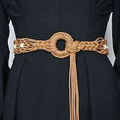 preiswerte Gürtel-Damen Gürtel Polyester Schwarz Kamel Beige Taillengürtel Straße Täglich Einfarbig