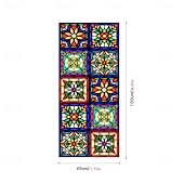abordables Pegatinas de pared-Pegatina de ventana retro con diseño de flores y pájaros, de PVC, electrostática, no adhesiva, extraíble, con patrón de colores aleatorios.