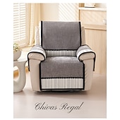 cheap Recliner Chair Cover-1Set/4Pieces Recliner Chair Cover Solid Color Geometric Jacquard Jacquard Polar Fleece Slipcovers
