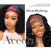 economico Accessori per acconciature-Fasce per capelli africane, fasce per capelli annodate in stile boho, fasce elastiche larghe, turbanti per yoga, sciarpe per capelli, accessori per capelli stampati per allenamento, per donna,