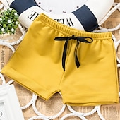 billiga Underdelar-Barn Pojkar Shorts Ensfärgat Andningsfunktion Mjukt Shorts Utomhus Grundläggande Svart Vit Gul Mid midja