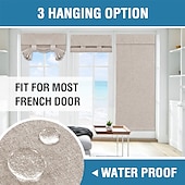 economico Accessori finestre-Copertura per Finestra in Lino Tenda per Porta in Vetro Francese Opaca Raccoglibili Ombreggiature Romane Autoadesive Isolate Termicamente Tricia Bloccaggio Luce Oscurante Privacy 1 Pannello