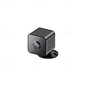 baratos Câmaras de Rede IP de Interior-Mini câmera de vigilância interna sem fio para casa, pequena câmera externa com wifi para animais de estimação, ângulo amplo, visão noturna, câmera interna e externa para casa, sem necessidade de