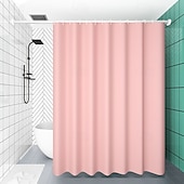 abordables Cortinas de ducha-Cortina de Ducha PEVA Cortina de Baño de Color Sólido Impermeable Resistente al Moho Incluye Ganchos 180x180cm 70&quot;x70&quot; Verde Blanco Negro