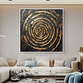 cheap Abstract Paintings-Handmade Original Circle Oil Painting On Canvas Abstract Minimalist Wall Art for Home Decor With Stretched Frame Without Inner Frame Painting
