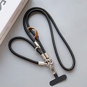 お買い得  携帯電話用ストラップとリストストラップ-手首と首に巻けるロープが付いた2イン1の携帯ストラップ - 取り外し可能なパッチと携帯ケース用の金属クリップ付き