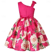 cheap Party Dresses-Kids Girls&#039; Party Dress Graphic Sleeveless Performance Special Occasion Princess Polyester Party Dress Summer Spring kids Multicolor Yellow Light Green