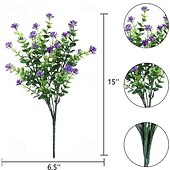 Недорогие Искусственные растения и цветы-9 связок искусственных цветов для улицы, устойчивые к ультрафиолетовому излучению искусственные растения для подвесной корзины, оконного ящика, свадьбы, внутреннего и наружного оформления, не