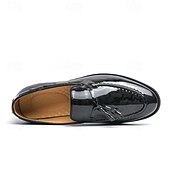 halpa Puolimuodollinen-Miesten vaaleanharmaat nahkaiset slip-on-kengät tupsukoristeilla – mukavat ja tyylikkäät jalkineet puolivirallisiin tilaisuuksiin, rentoon työpäivään ja häihin