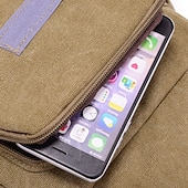 abordables Sacs pour homme-sac messager en toile pour homme - petit sac à bandoulière durable avec bandoulière réglable pour les voyages et l&#039;utilisation quotidienne