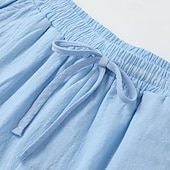 baratos Retrô-Homens Calção Shorts de linho Shorts de verão Shorts de praia Com Cordão Cintura elástica Gráfico Flores Respirável Macio Comprimento do joelho Ao ar livre Casual Diário Férias Roupa de rua Preto