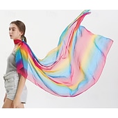 billige Regnbue Alt-Regnbue Stolthet skjerf Fritid Dame Unisex Voksne Pride-parade Festival Halloween Karneval Enkelt karnevalskostyme