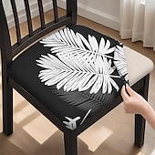 abordables Funda para silla de comedor-Funda para silla de comedor, funda para taburete, funda de poliéster con estampado geométrico