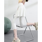 economico Gonne e Skorts da Donna-Per donna Tinta unita Gonna casual Gonna da tennis con leggings Tasche Laterali Asciugatura Rapida Tennis Golf Pickleball Pantaloni Nero Bianco Blu Spandex Abbigliamento da tennis