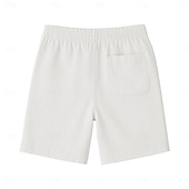 baratos Calções Elite Masculinos-Homens Calção Shorts de praia Com Cordão Cintura elástica com cordão Tecido Respirável Pavio Humido Curto Formal Casamento Ao ar livre Elegante Férias Branco Amarelo Micro-Elástica