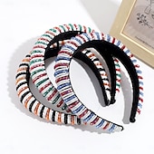 economico Accessori per acconciature-Cerchietto per capelli del 4 luglio per donne e ragazze, orecchini patriottici, cerchietto rosso, bianco e blu, bandiera americana, cerchietto per capelli per il giorno dell&#039;indipendenza degli Stati