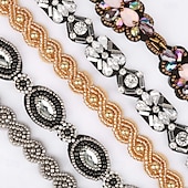 economico Accessori per acconciature-Fasce elastiche con perline e cristalli, per donne e ragazze