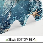 billiga Duschdraperier-Duschdraperi med Krok Vattenavvisande för Badrum Maskintvättbart Duschdraperi Badrumsdekor Set Polyester 12 Pack Plastkrok Ocean Djur Sköldpadda