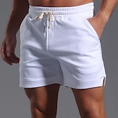 cheap Sweat Shorts-Men&#039;s Athletic Shorts Sweat Shorts Shorts Summer Shorts Pocket Drawstring Elastic Waist Plain Comfort Breathable Short Outdoor Sports Classic Casual Black White Micro-elastic
