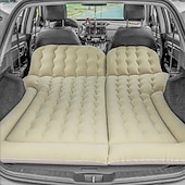 abordables Fundas de asiento para coche-Colchón inflable portátil para viajes en SUV, colchón inflable para coche, colchón para acampar con 2 almohadas, cojín para acampar al aire libre.