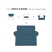 baratos Cobertura de Sofa-Capa de sofá impermeável adequada para sofá ektorp, capa acolchoada de cor sólida, adequada para animais de estimação