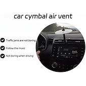 お買い得  イベントとパーティー用品-車のクラッシュシンバル、車の通気口用ドラムクラッシュシンバル、音楽愛好家のための簡単なクリップオンミニシンバル、運転をより楽しく、あらゆるタイプの車両に適しています