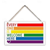 Χαμηλού Κόστους Διακοσμήσεις Pride-ξύλινη πινακίδα τοίχου με θέμα την υπερηφάνεια, πλακέτα καλωσορίσματος στην πόρτα &quot;Η αγάπη είναι αγάπη&quot;, είδη πάρτι lgbtq, κρεμαστά διακοσμητικά σπιτιού για τοίχο ή είσοδο