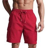 economico Classico-Per uomo Pantaloncini cargo Shorts Pantaloncini Estivi Coulisse Elastico in vita Multi-tasche Semplice Comodità Indossabile Lunghezza al ginocchio All&#039;aperto Sport Quotidiano Moda Casual Nero Giallo