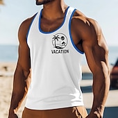 economico Canotte da palestra-Per uomo Canotta Gilet Canottiera Maglietta senza maniche Senza Maniche Collo a U Scollo a Cucchiaio Estate Tinta unica Semplice Moda Sportivo Classico Blocco di colore Streetwear Casuale Sportivo
