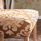 abordables Funda para silla de comedor-Funda para silla de comedor para el hogar, de tela polar, elástica, para el asiento