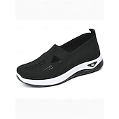 cheap Women&#039;s Sneakers-Women&#039;s Green Slip-On Athletic Sneakers with Breathable Mesh, Arch Support, Perfect for Walking and Casual Wear