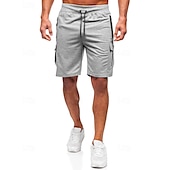 abordables Short de survêtement-Homme Short athlétique Shorts de survêtement Shorts Shorts d&#039;été Avec Poches Cordon de serrage Taille Élastique Uni Confort Respirant Court Extérieur Sports Classique Occasionnel Noir Gris Claire