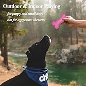 お買い得  犬用おもちゃ-ボール型 噛む用おもちゃ ボール投げ インタラクティブトイ きしむおもちゃ ととも​​に 耐用的 ペット運動 解放圧力 歯が生えるロープのおもちゃ 歯が生えるおもちゃ のために 犬用 屋内 屋外 ペットプレイ