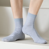 cheap Men's Elite Accessories-Men 1 Pair Socks Black White Color Plain School Formal Outdoor Plain Thin Summer Daily Casual