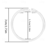 cheap Shower Curtains-Clear Premium Plastic Shower Rings Provide Effortless Gliding on Standard Shower Rods Set of 12, Easy Snap Closure, BPA-Free Plastic