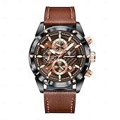 halpa Kvartsikellot-860 uusi muodikas ylellinen miesten vedenpitävä kello monitoiminen valoisa miesten kvartsikello