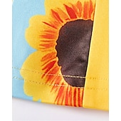 preiswerte Casual Kleider-Kinder Mädchen Kleid Farbblock Ärmellos Outdoor Patchwork Niedlich Basic Baumwolle Knielang Freizeitkleid Sommer Ab 4 Jahren Gelb