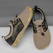 cheap Men&#039;s Sneakers-Men&#039;s Brown and Black Casual Athletic Shoes with Splash Detail – Lightweight Sport-Inspired Sneakers for Urban Wear and Outdoor Hikes