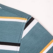 preiswerte Herren Elite Polo-Herren Poloshirt aus Seide, Baumwolle und Lyocell, formelle Arbeit, Turndown, kurze Ärmel, Basic, formal, gestreift, Streifendruck, Sommer, normale Passform, schwarz-grün