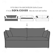 baratos Cobertura de Sofa-capa de sofá adequada para sofá backsälen capas acolchoadas de cor sólida