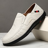 Χαμηλού Κόστους Slip-On Καθημερινά Παπούτσια-Ανδρικά πορτοκαλί μοκασίνια από τεχνητό δέρμα, άνετα, casual παπούτσια, ιδανικά για καθημερινή χρήση και χαλαρές εξόδους.