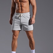 cheap Sweat Shorts-Men&#039;s Athletic Shorts Sweat Shorts Shorts Summer Shorts Pocket Drawstring Elastic Waist Plain Comfort Breathable Short Outdoor Sports Classic Casual Black White Micro-elastic