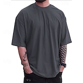 abordables T-shirts décontractés pour hommes-Homme T-shirt Chemise à manches courtes Manche Courte Col ras du cou Été Uni Mode Designer Basique Classique Vacances Rue Sortir Noir Blanche Jaune T-shirt haut de gamme pour homme