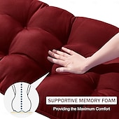 abordables Housse de canapé-Coussins de chaise d&#039;extérieur, coussin de banc en mousse à mémoire de forme imperméable et rembourré pour balançoire, causeuse, meubles de patio 130*50