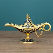 economico Sculture-Lampada di Aladino vintage, statuetta da 21 cm in stile europeo, decorazione russa per la casa, regalo di inaugurazione della casa, elegante regalo di artigianato artistico.