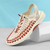 preiswerte Urlaubsandalen-Herren-Sneaker in Rot und Marineblau, Laufschuhe mit einzigartigem Schnürdesign und gepolsterter Sohle für Sport und Freizeit
